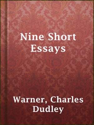 cover image of Nine Short Essays